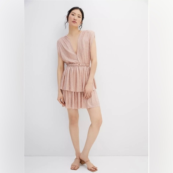 Anthropologie Sabina Musayev Tiered Ruffle Mini Dress XS NWT - Picture 1 of 14